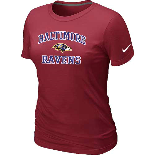 Nike Baltimore Ravens Women's Heart & Soul NFL T-Shirt - Red